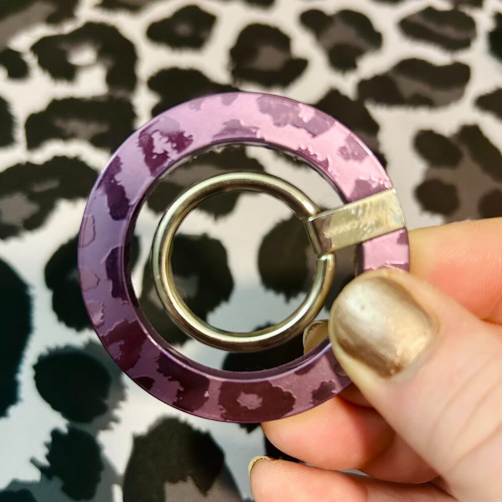 MagSafe Grip Ring in Amethyst Purple Leopard Print by Velvet Caviar